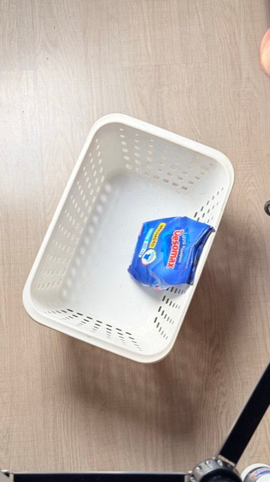 Cesta vazia, com o primeiro produto