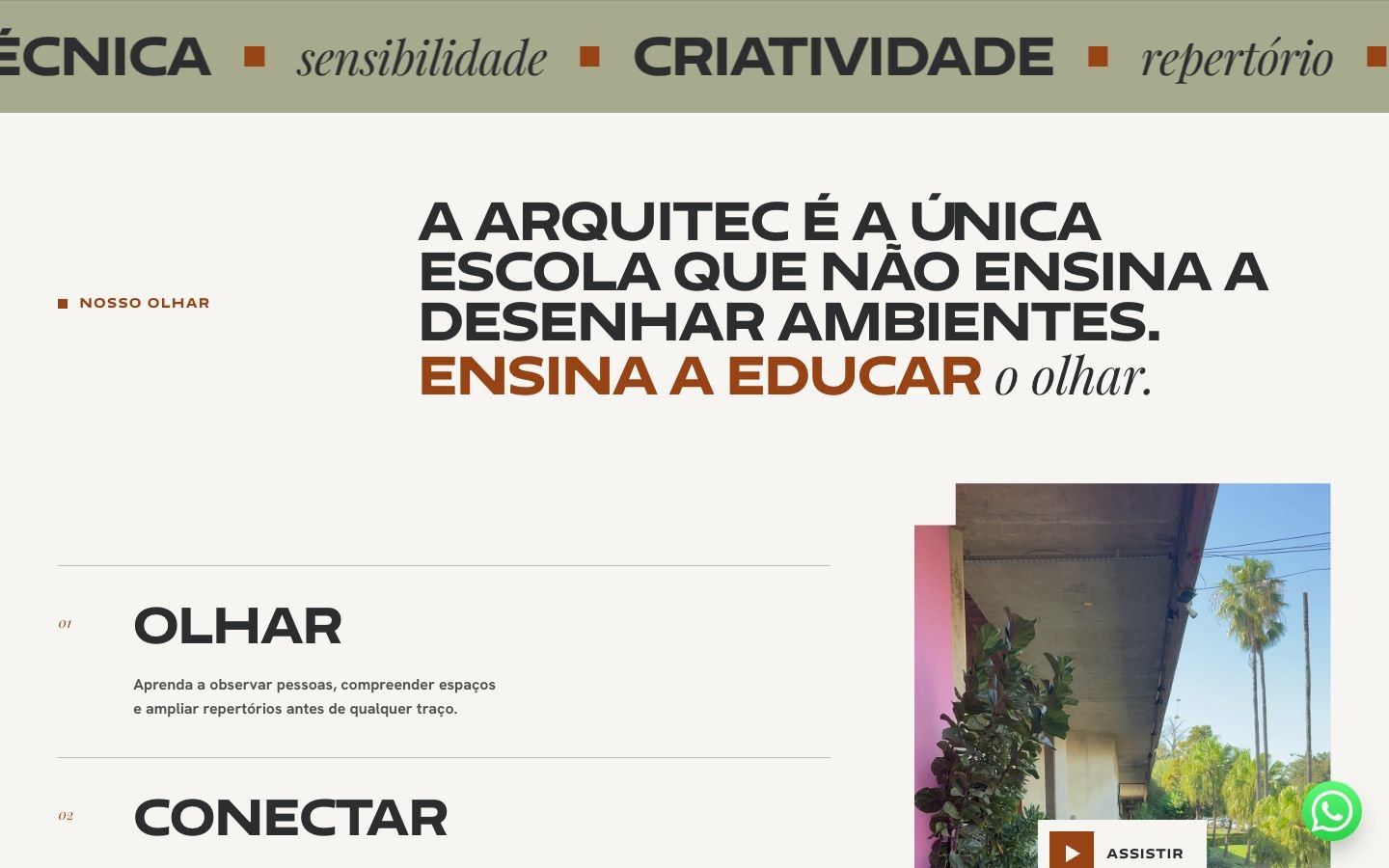 Educar o olhar, em três verbos